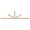 Ekena Millwork Saratoga Smooth Timber Gable Bracket, Douglas Fir, 96"W x 36"H x 1 1/2"D x 3 1/2"F, 9/12 Pitch GBW096X36X0204SAR00SDF - alternate 2